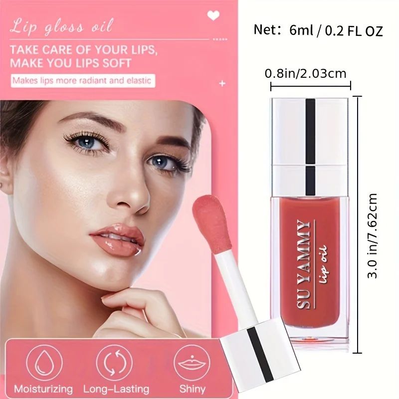 Hydrating Lip Glow Oil Moisturizing Lip Oil Gloss For Soft Shiny Lips 4