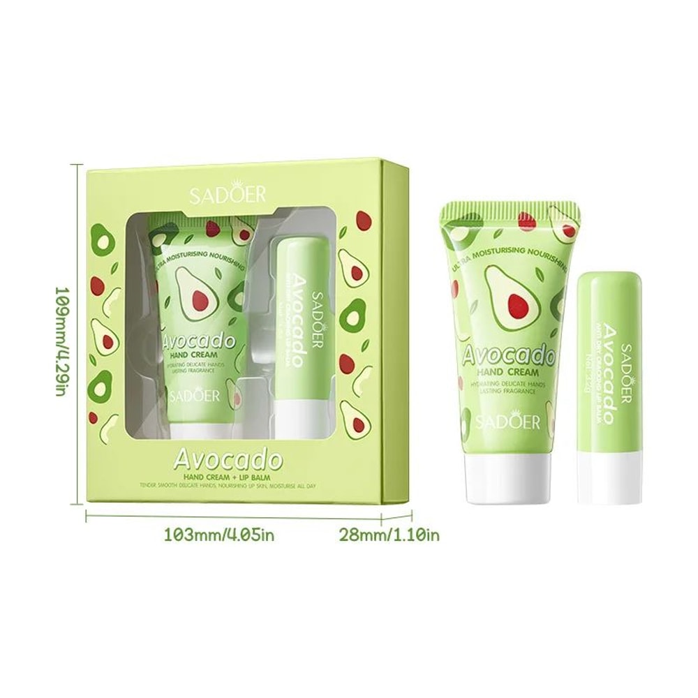 Avocado Hand Cream And Lip Balm Set Moisturizing Hand And Lip Care Kit 4