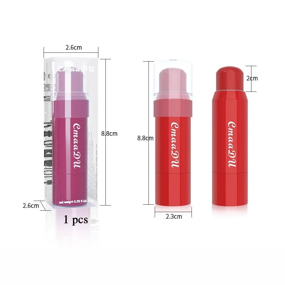 6color Blush Lipstick Combination Matte Silky Multifunctional Makeup Stick Makes It Easy To Remove 2