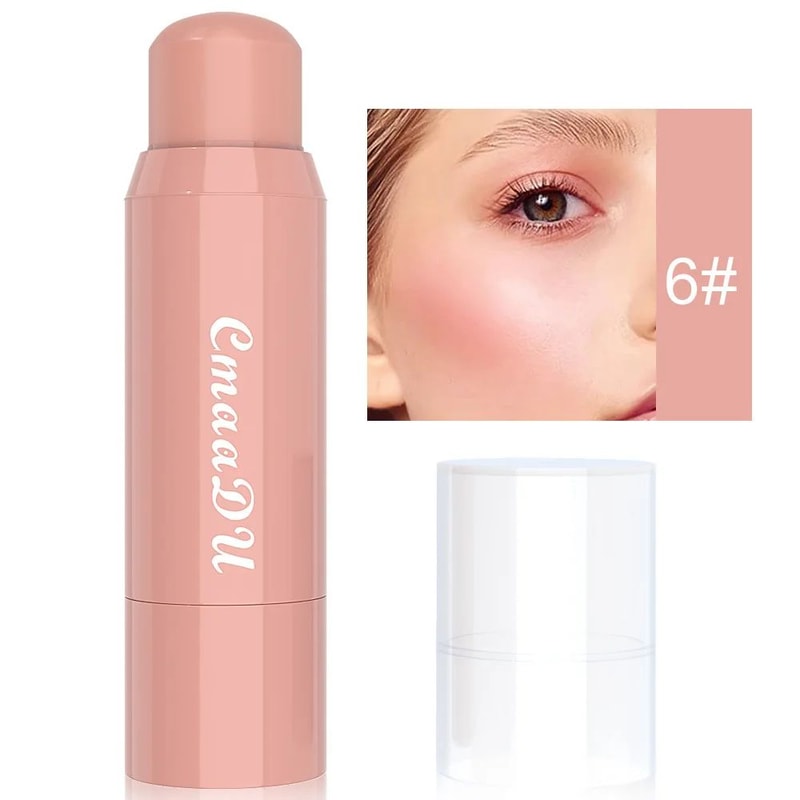 6color Blush Lipstick Combination Matte Silky Multifunctional Makeup Stick Makes It Easy To Remove 6