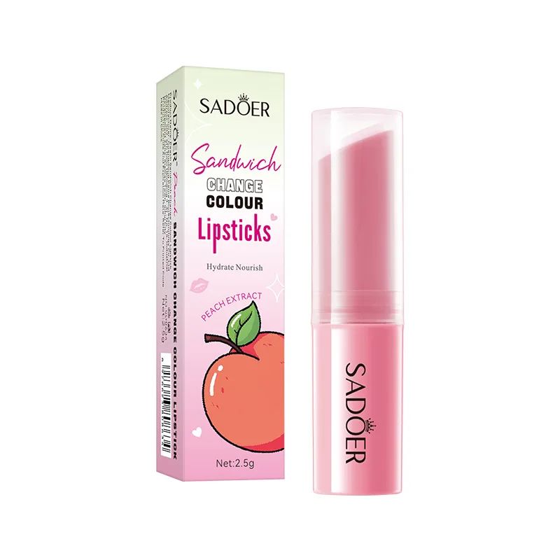 Strawberry Color Changing Lipstick Moisturizing Fruit Lip Balm Tint 12
