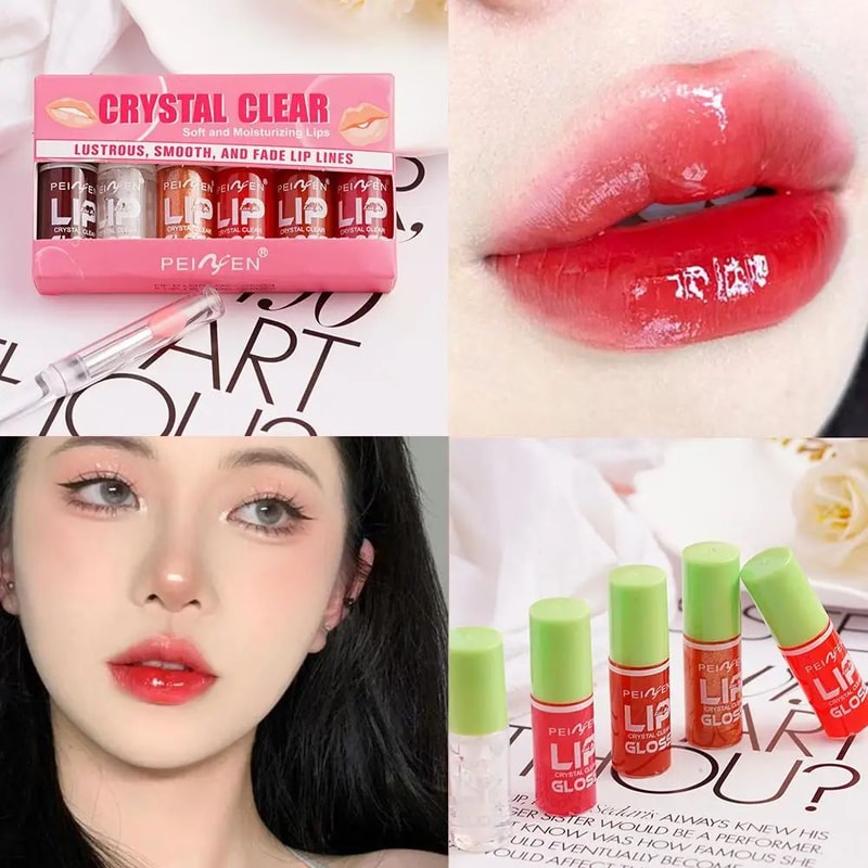 6 Piece Hydrating Lip Oil Gloss Set Moisturizing Lip Gloss Collection 2