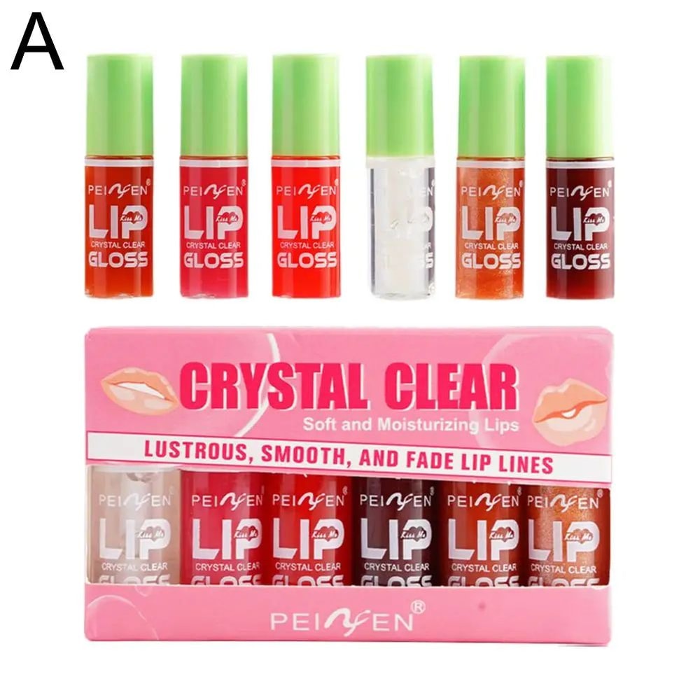 6 Piece Hydrating Lip Oil Gloss Set Moisturizing Lip Gloss Collection 6