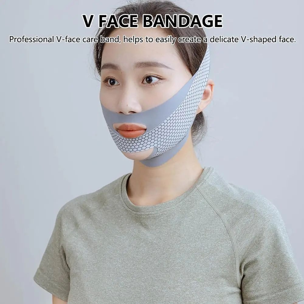V Face Chin Strap Adjustable Chin Lifting Strap For Jawline Support 1