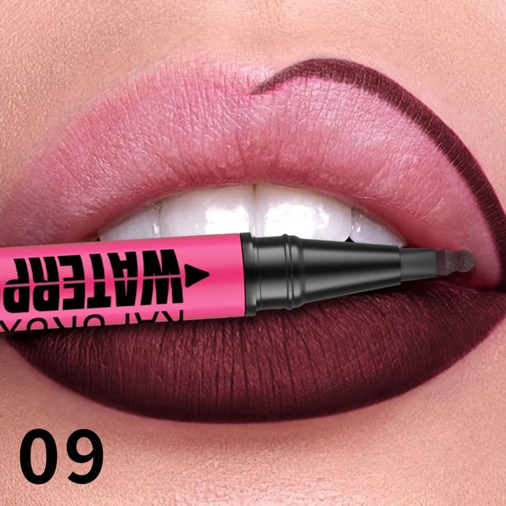 Matte Lip Liner Pencil Waterproof Long Lasting Lip Contour Pen 4