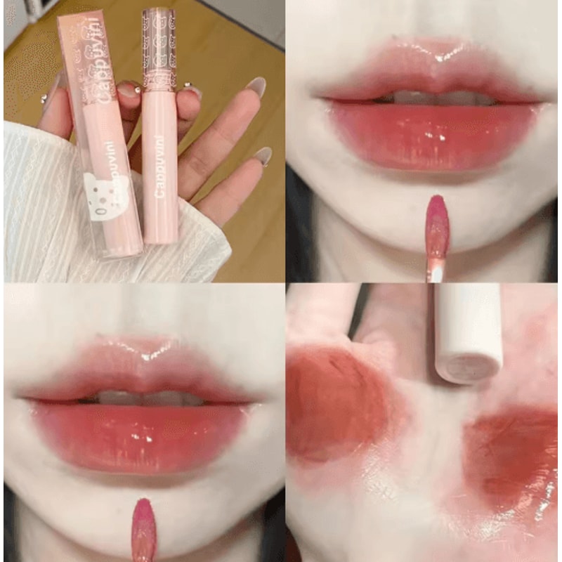 CherryGlow Mirror Shine Lip Gloss Hydrating Lip Oil Tint 3