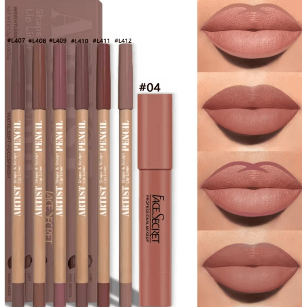 VelvetMatte Lipstick And Lip Liner Set Long Lasting Waterproof Lip Kit 3