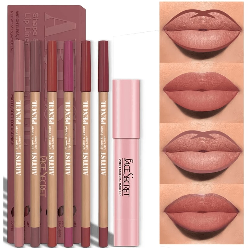 VelvetMatte Lipstick And Lip Liner Set Long Lasting Waterproof Lip Kit 4