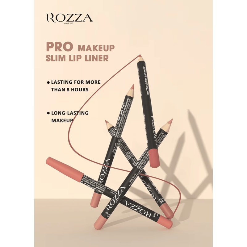 Rozza Waterproof Lip Liner Pencil Set Matte Precision Lip Definer Kit 0