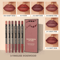 Rozza Waterproof Lip Liner Pencil Set Matte Precision Lip Definer Kit 4