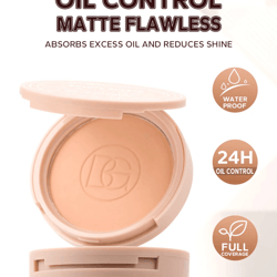 beauty glazed oil control matte setting powder flawless finish face powder