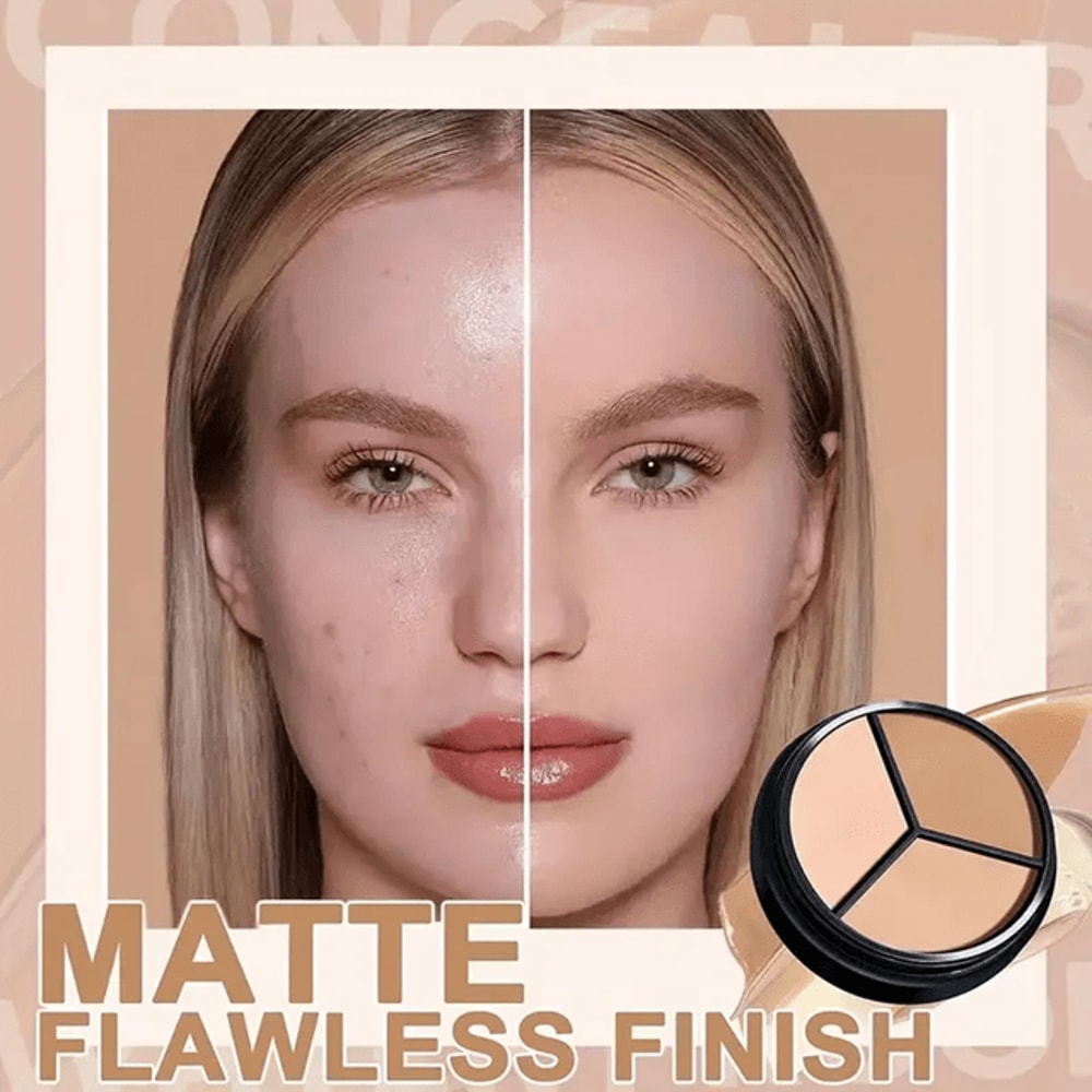 TriBlend 3 Color Face Concealer Palette Full Coverage Concealer For Dark Circles And Blemishes 0