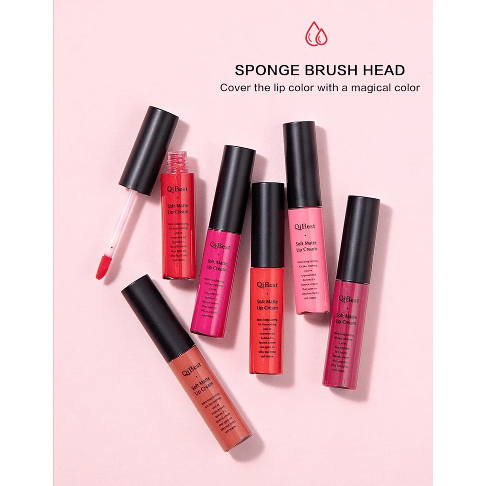 QIBEST Velvet Matte Liquid Lipstick Long Lasting Matte Lip Tint 0