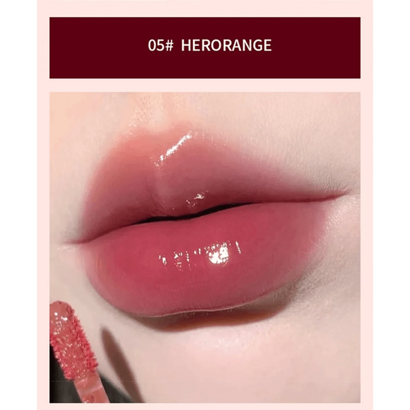 HEROANGE Glass Shine Lip Gloss Hydrating Mirror Lip Glaze 3