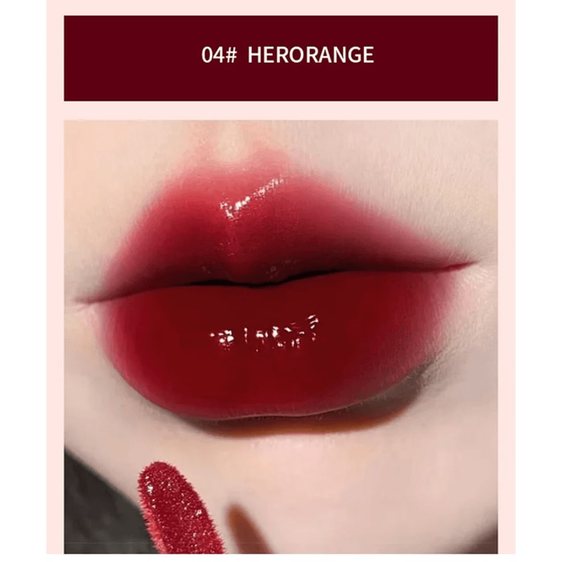 HEROANGE Glass Shine Lip Gloss Hydrating Mirror Lip Glaze 4