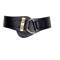Classic Gold Buckle Leather Belt Adjustable Womens Fashion Waist Belt 4