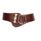 Classic Gold Buckle Leather Belt Adjustable Womens Fashion Waist Belt 6