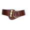 Classic Gold Buckle Leather Belt Adjustable Womens Fashion Waist Belt 6