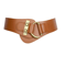 Classic Gold Buckle Leather Belt Adjustable Womens Fashion Waist Belt 2