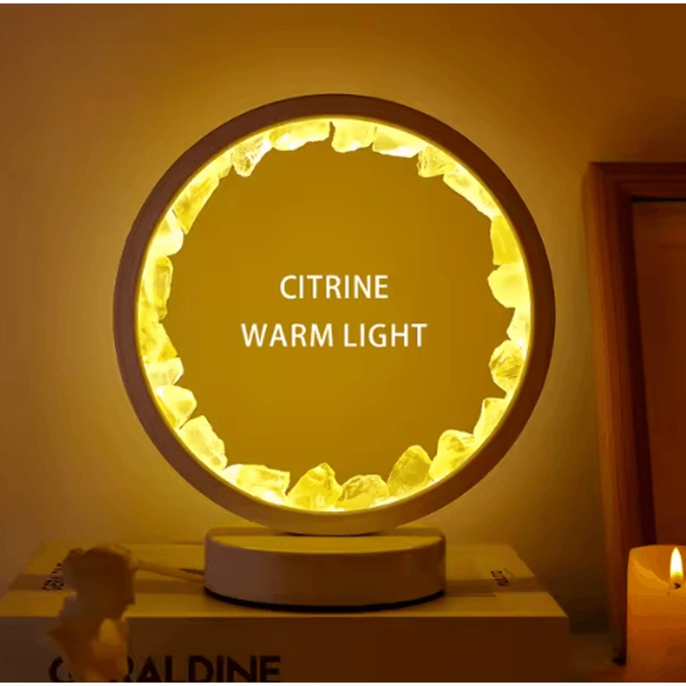 Amethyst Crystal LED Lamp Natural Gemstone Decorative Night Light 6