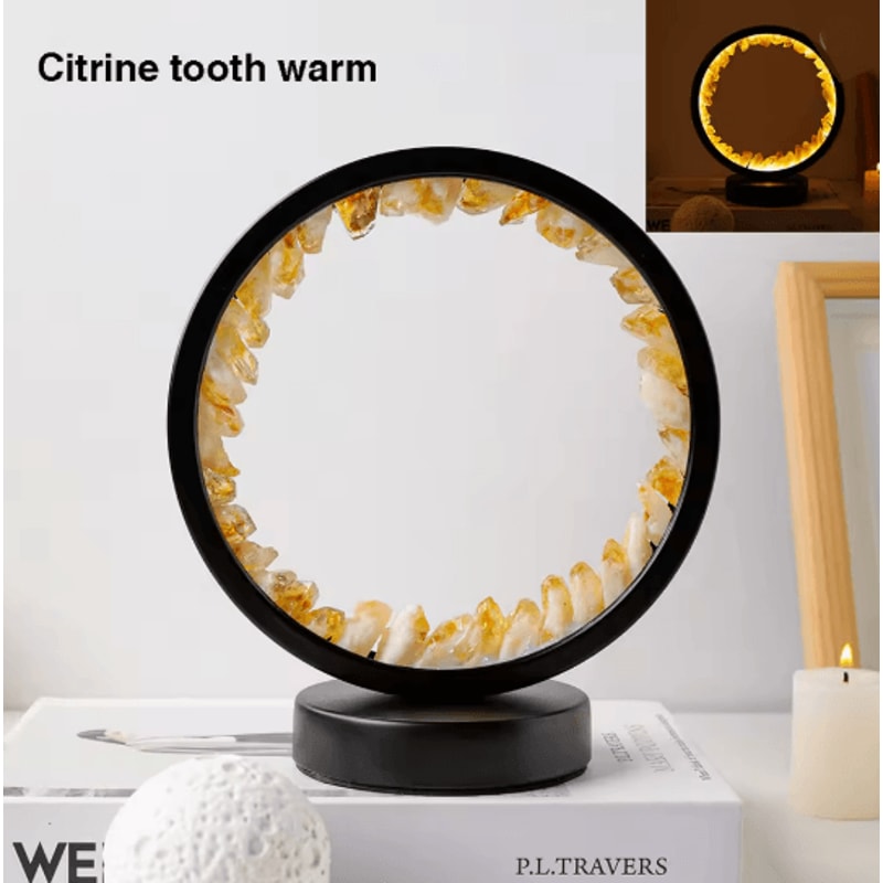 Amethyst Crystal LED Lamp Natural Gemstone Decorative Night Light 7