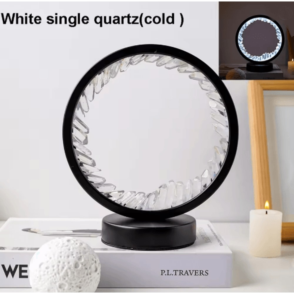 Amethyst Crystal LED Lamp Natural Gemstone Decorative Night Light 8