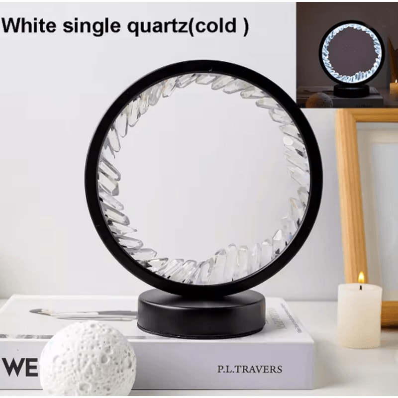 Amethyst Crystal LED Lamp Natural Gemstone Decorative Night Light 8