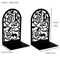 Rose Design Metal Bookends Decorative Bookends Set For Bookshelf 2