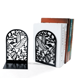 swallow and flower metal bookends decorative bookends set for bookshelf