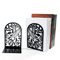 Swallow And Flower Metal Bookends Decorative Bookends Set For Bookshelf 0