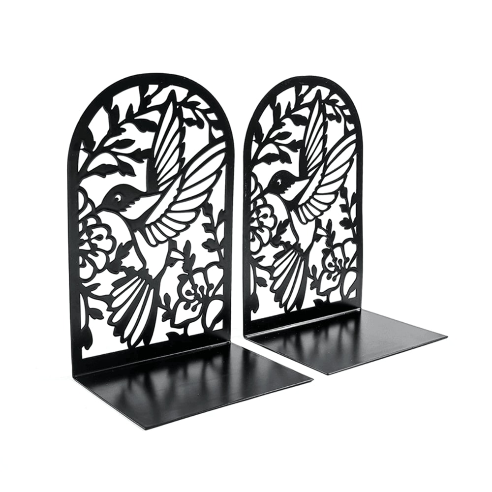 Swallow And Flower Metal Bookends Decorative Bookends Set For Bookshelf 2