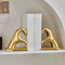 Gold Heart Hand Decorative Bookends Modern Metal Bookends For Bookshelf 0