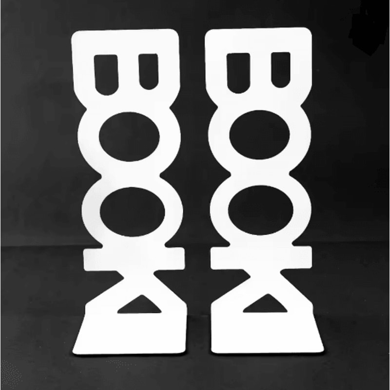 Metal Book Word Bookends Heavy Duty Decorative Bookends For Shelves And Desk 3