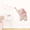 Cute Elephant Butterfly Wall Stickers Kids Room Wall Decals Nursery Decor 0