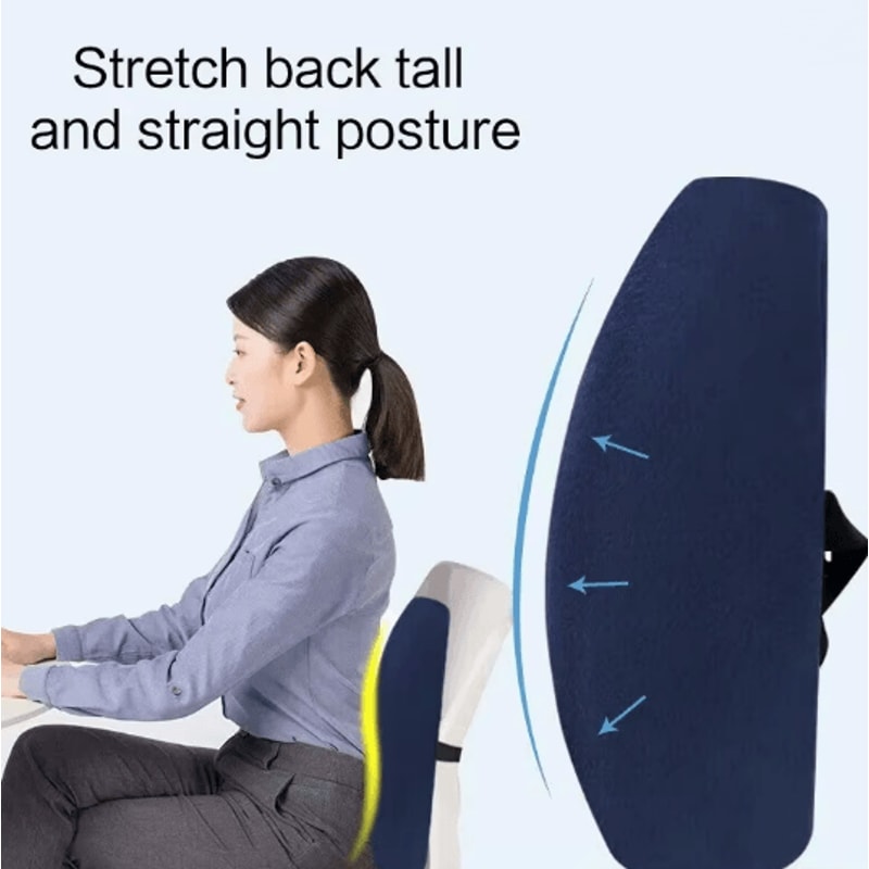 Breathable Memory Foam Lumbar Support Cushion Back Support Pillow For Office Chair And Car Seat 1