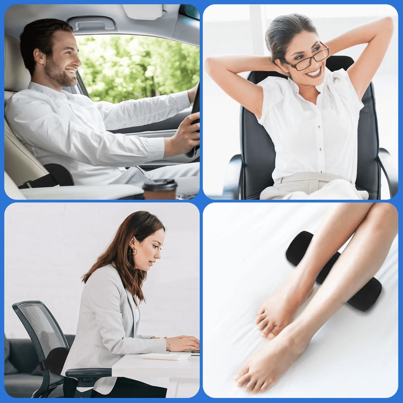 Ergonomic Memory Foam Lumbar Support Cushion Back Support Pillow For Office Chair And Car Seat 1