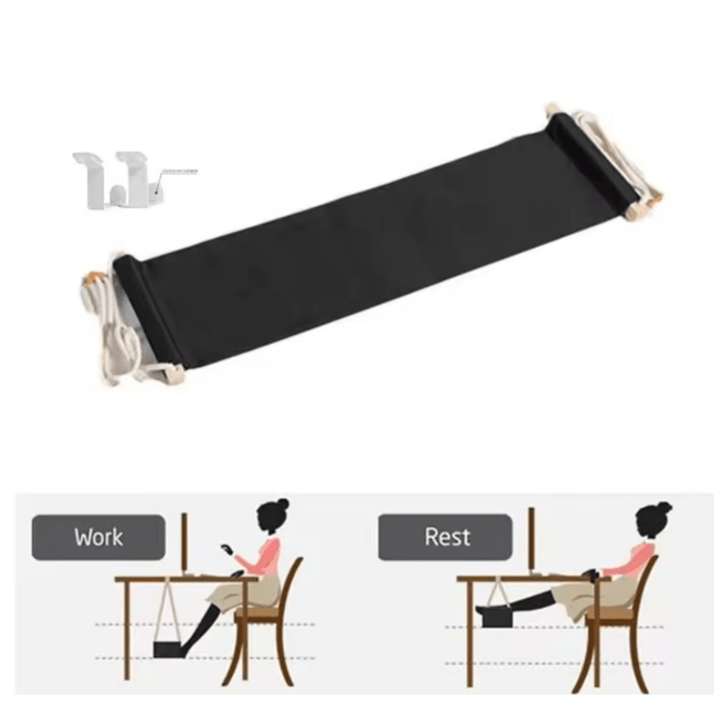 Portable Desk Foot Hammock Under Desk Footrest For Office And Travel 2