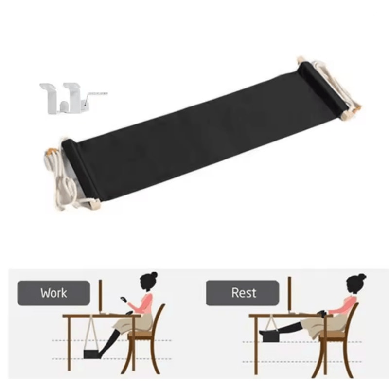 Portable Desk Foot Hammock Under Desk Footrest For Office And Travel 2