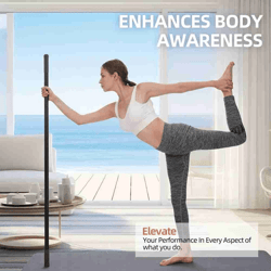 adjustable yoga stretching stick steel mobility training stick for flexibility and balance