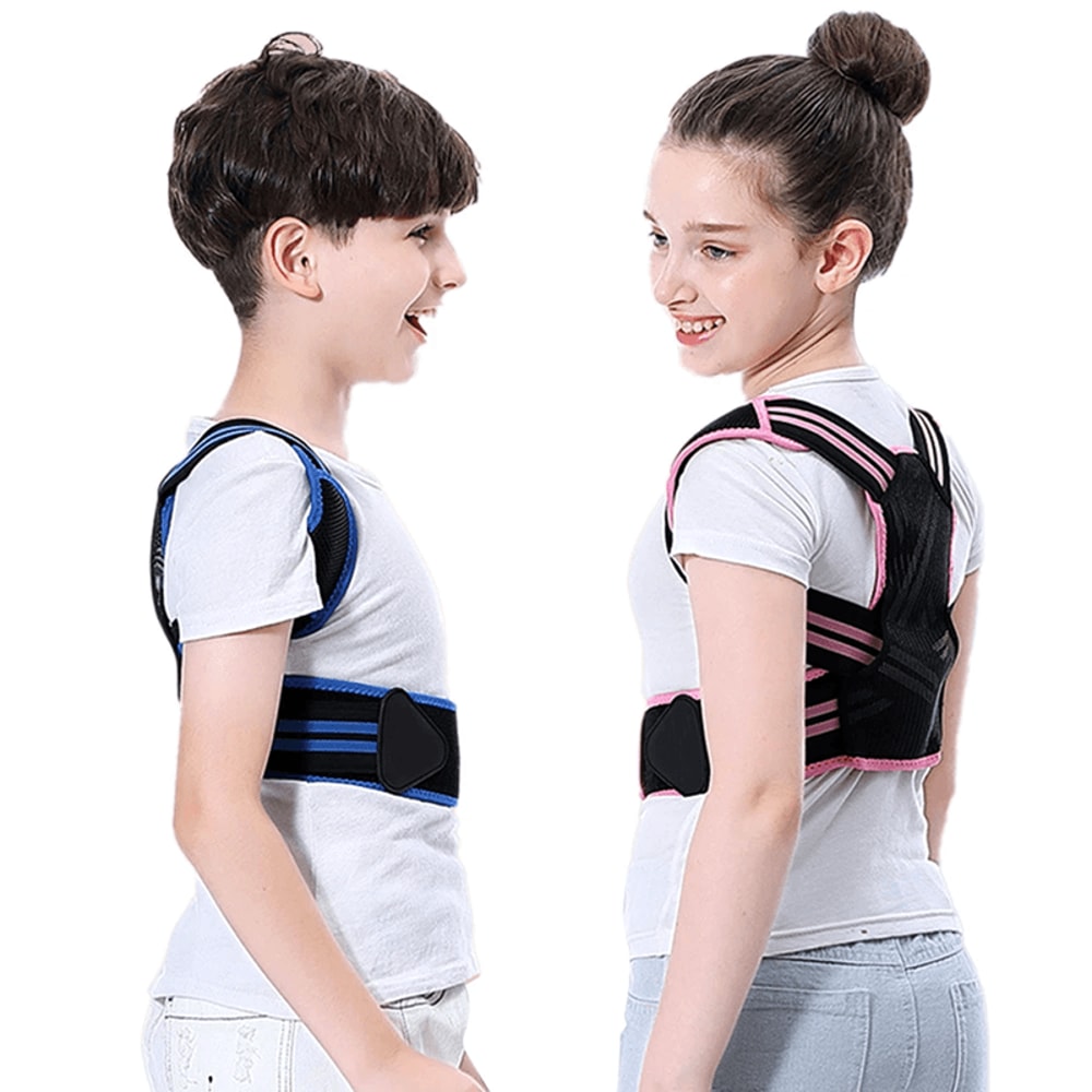 Kids Posture Corrector Back Brace Adjustable Shoulder And Lumbar Support Belt 2