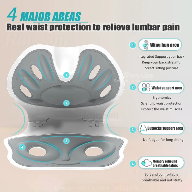 ErgoAlign Posture Support Cushion Lumbar Support Cushion For Posture Correction And Lower Back Pain 1