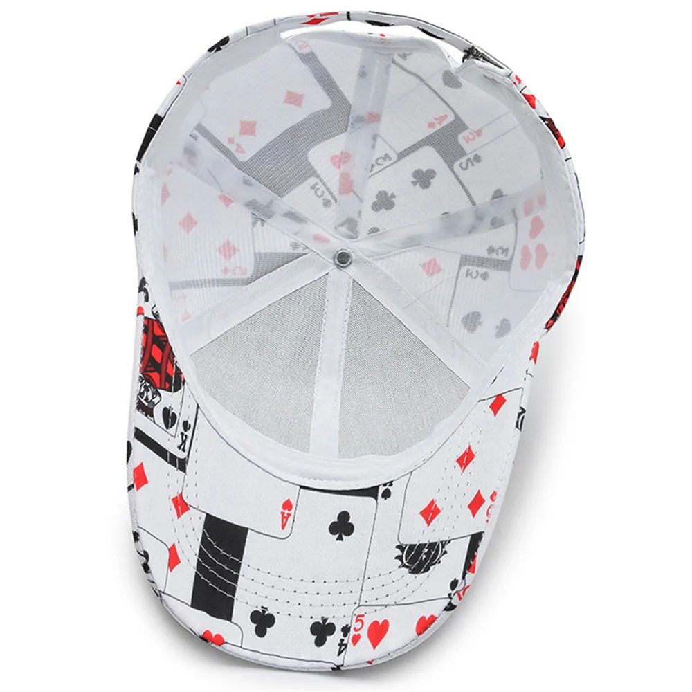 StreetEdge Poker Print Snapback Cap Unisex Hip Hop Baseball Cap 4