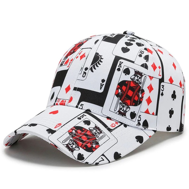 StreetEdge Poker Print Snapback Cap Unisex Hip Hop Baseball Cap 6