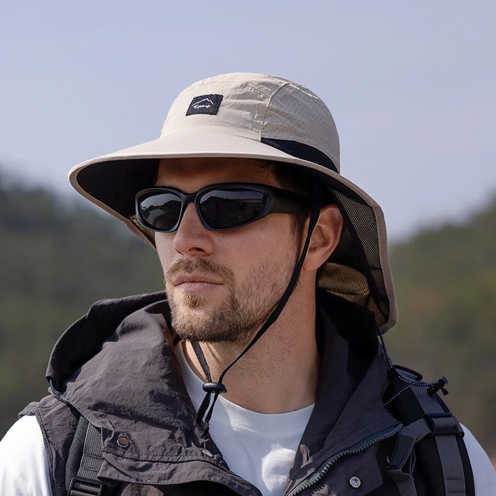 Outdoor Quick Dry Bucket Hat Wide Brim Sun Protection Fishing Hat 0