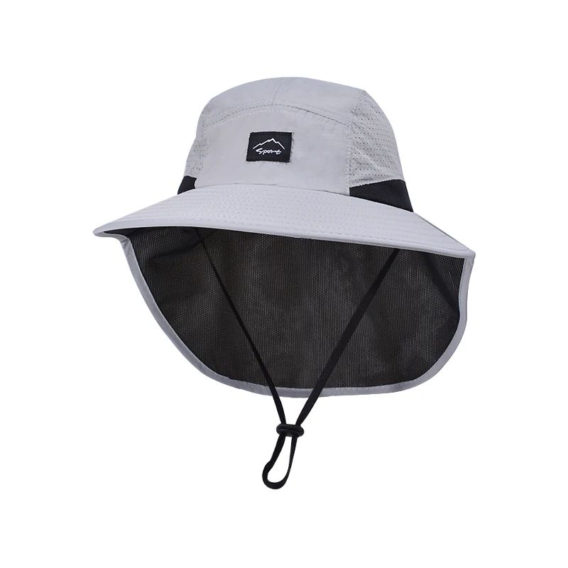 Outdoor Quick Dry Bucket Hat Wide Brim Sun Protection Fishing Hat 11