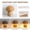 Wooden Mushroom Night Light Touch Control Dimmable Bedside Lamp 1
