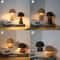 Wooden Mushroom Night Light Touch Control Dimmable Bedside Lamp 2