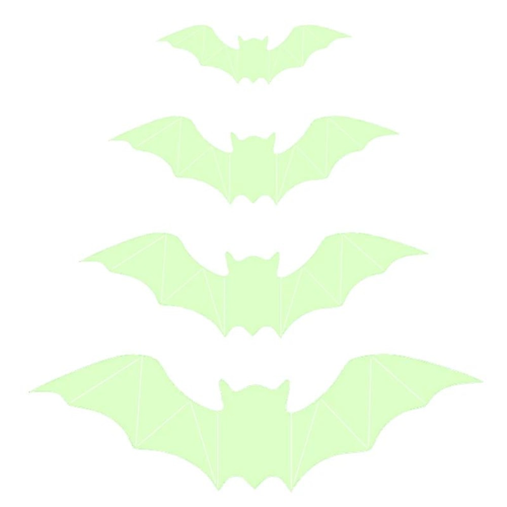 Glow In The Dark Halloween Wall Stickers Bat Window Decorations 2