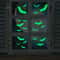 Glow In The Dark Halloween Wall Stickers Bat Window Decorations 5