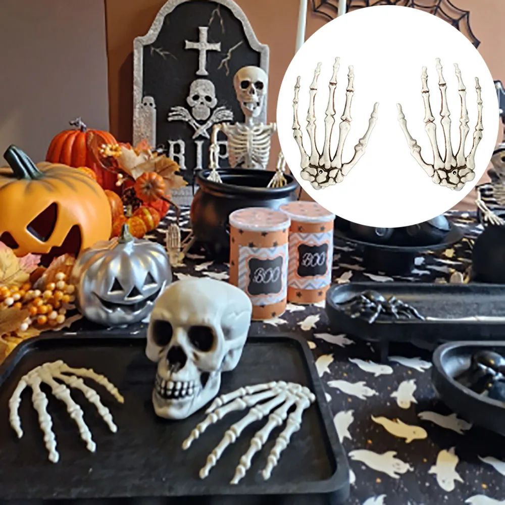 Realistic Skeleton Hands Halloween Decoration Haunted House Prop 0